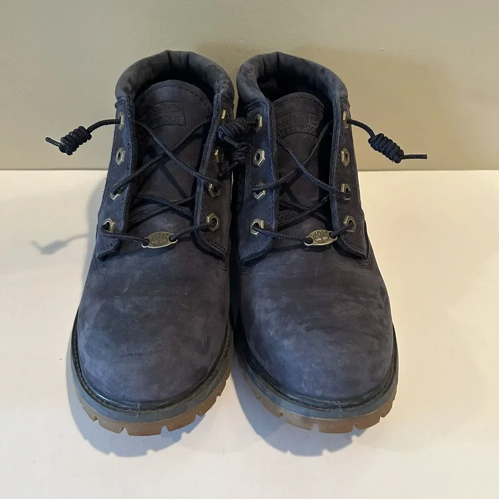 Timberland 8.5‎ Blue Leather Nellie Chukka Waterproof Casual Outdoor Low Boots